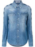 Givenchy - Star Print Denim Shirt - Women - Cotton - 38, Blue, Cotton