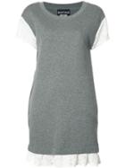 Boutique Moschino Lace Detailing T-shirt Dress, Women's, Size: 40, Grey, Polyester/cotton/polyamide