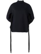Marni Drawstring Sleeve Blouse, Women's, Size: 42, Blue, Cotton/polyester