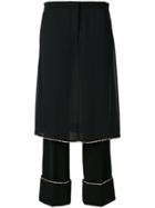 Marco De Vincenzo Embellished Layered Trousers - Black