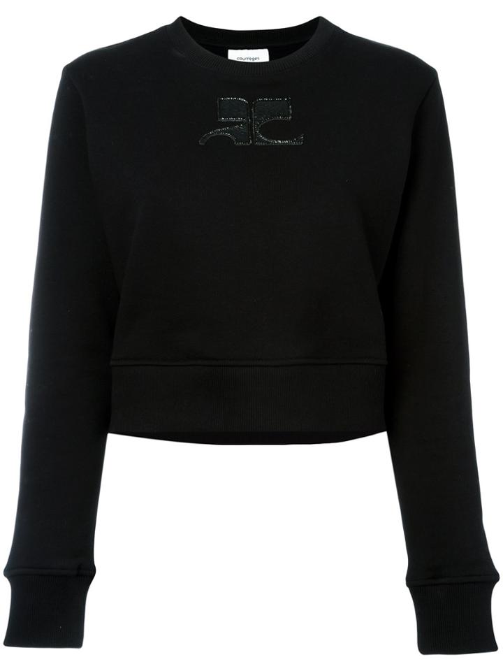 Courrèges Logo Patch Sweatshirt - Black