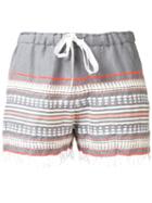 Lemlem - Striped Shorts - Women - Cotton - S, Grey, Cotton