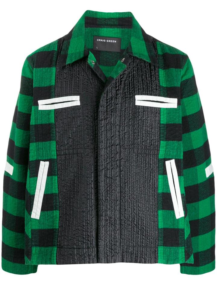 Craig Green Plaid-panelled Worker's Jacket