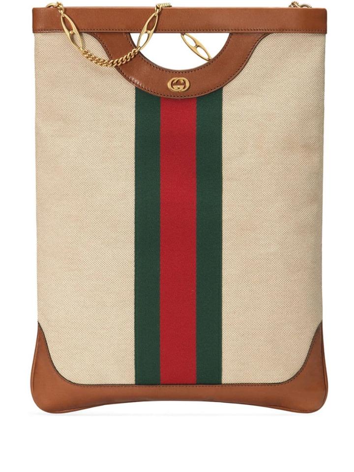 Gucci Large Vintage Canvas Tote - Neutrals