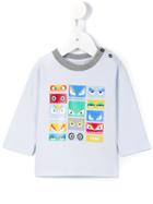 Fendi Kids Bag Bugs Print T-shirt, Toddler Boy's, Size: 12 Mth, Blue