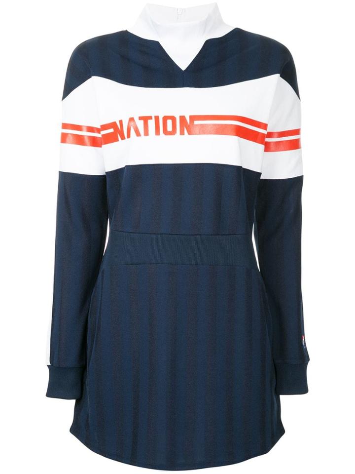P.e Nation Stroker Ace Striped Dress - Blue