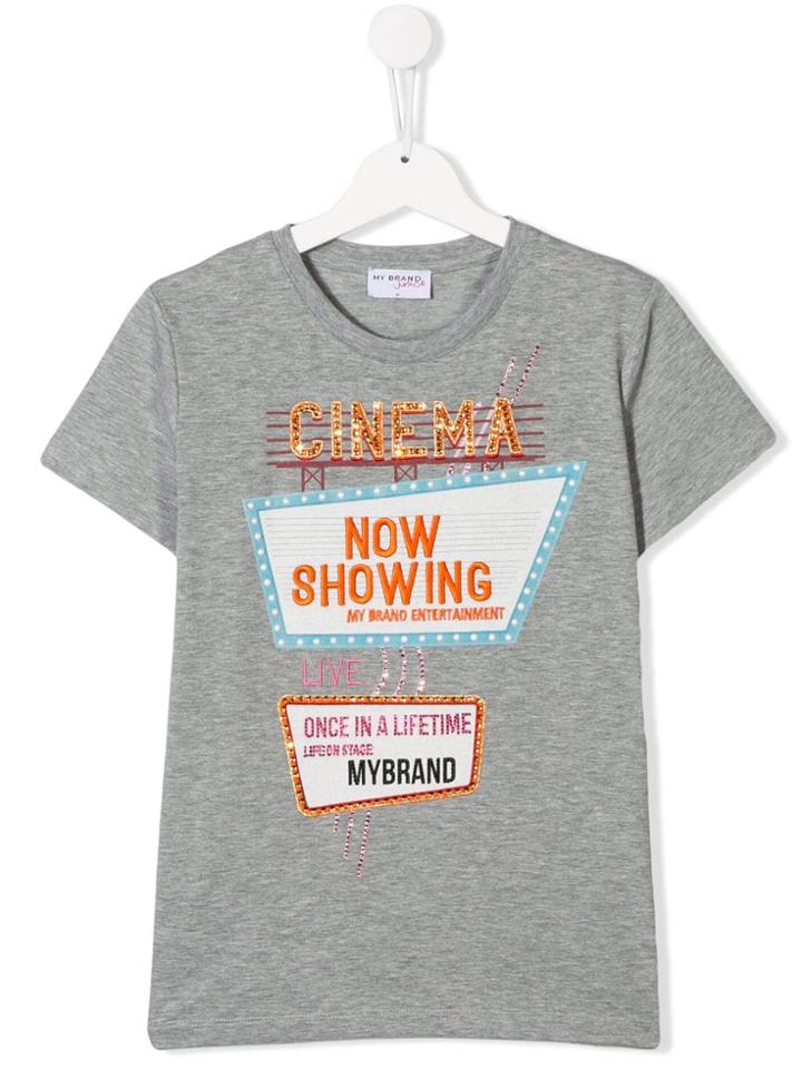 My Brand Kids Teen Embellished T-shirt - Grey