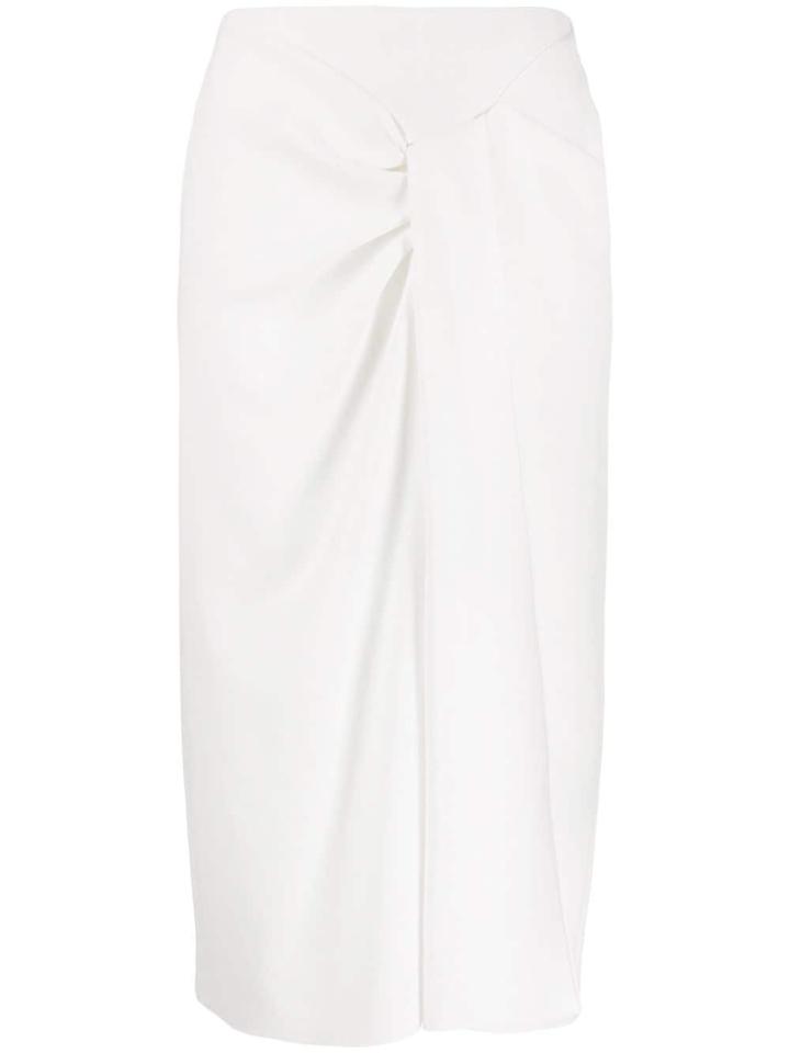 Roland Mouret Straight Midi Skirt - White