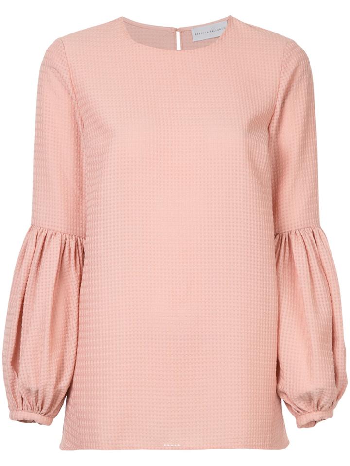 Rebecca Vallance Ambrosia Gathered Sleeve Top - Pink & Purple