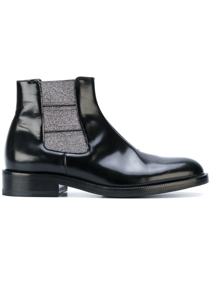 Christopher Kane Metallic Elastic Chelsea Boots - Black