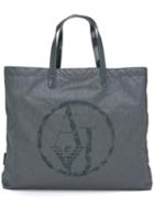 Armani Jeans Logo Print Tote Bag, Women's, Grey