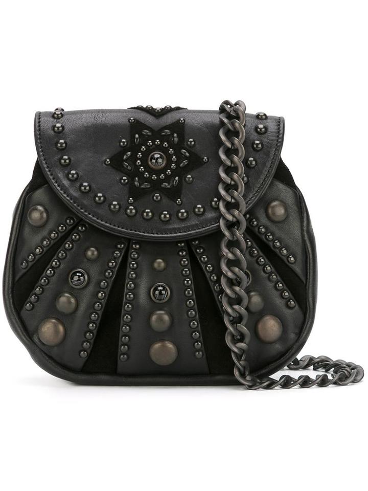 Htc Hollywood Trading Company Beaded Crossbody Bag, Women's, Black, Leather
