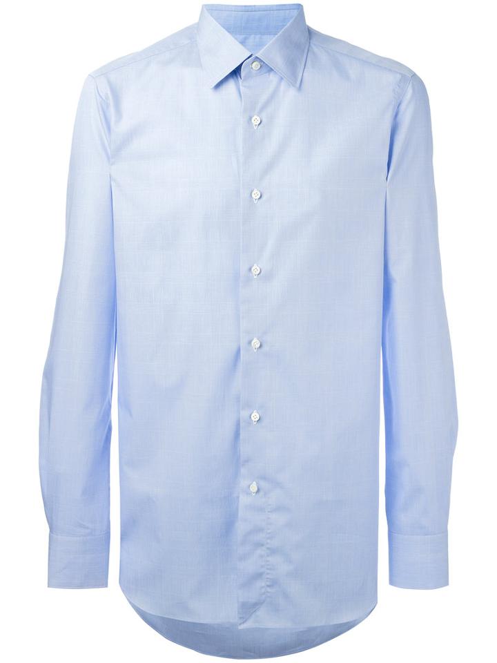 Boglioli Plain Shirt, Men's, Size: 39, Blue, Cotton