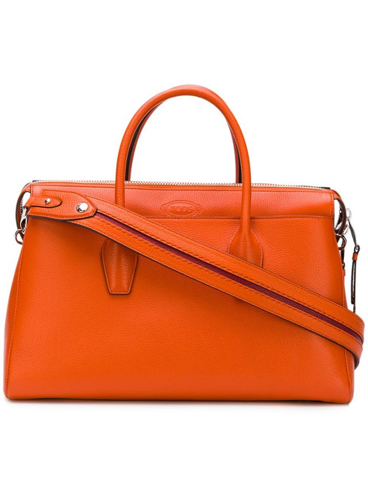 Tod's Logo Top-handle Tote - Yellow & Orange