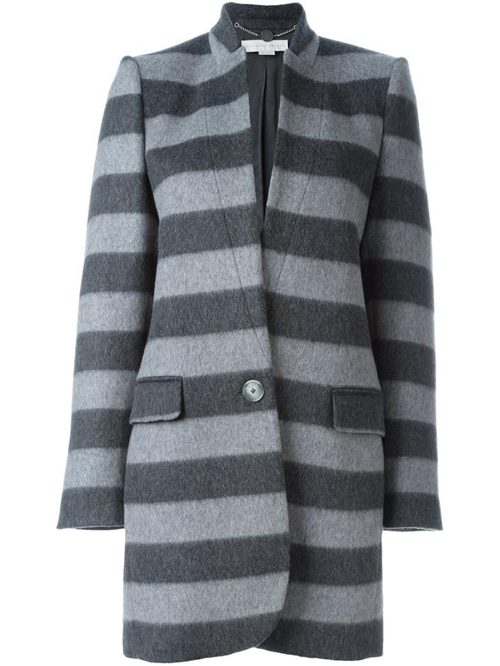 Stella Mccartney 'bryce' Coat, Women's, Size: 42, Grey, Cotton/polyamide/viscose/other Fibres