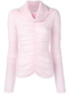 Philosophy Di Lorenzo Serafini Ruched Roll Neck Top - Pink