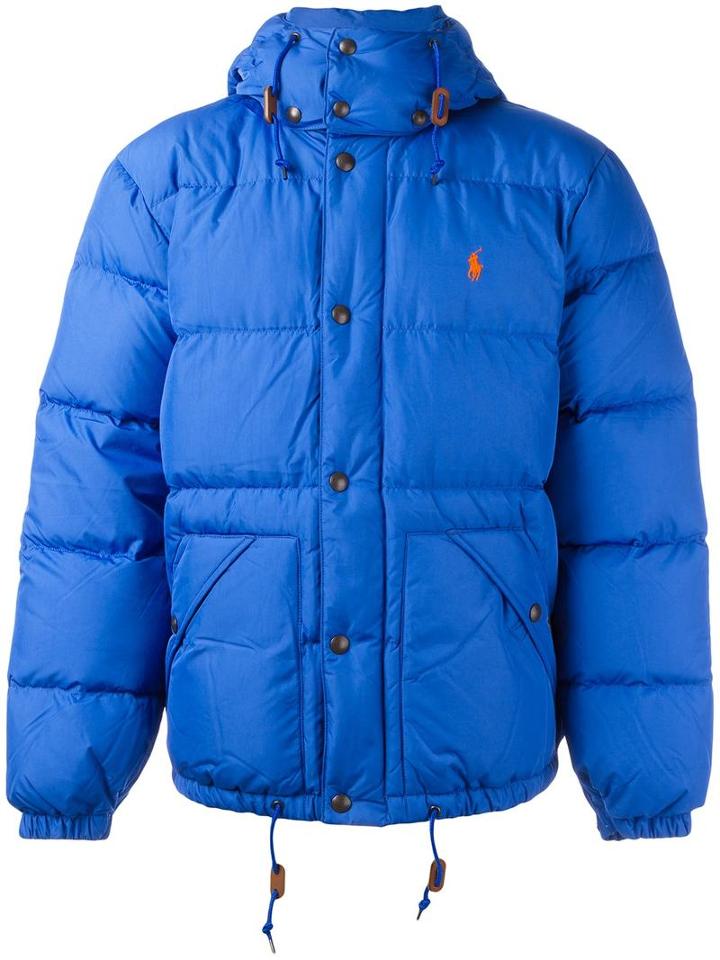 Polo Ralph Lauren Classic Padded Jacket, Men's, Size: Small, Blue, Polyester/nylon/cotton/feather Down