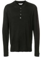 Common Wild Button Detail Sweater - Black