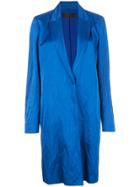Haider Ackermann Concealed Front Coat - 044 Royal Blue