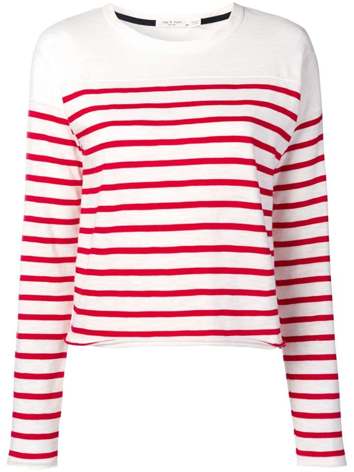 Rag & Bone Horizontal Stripes Jumper - Red