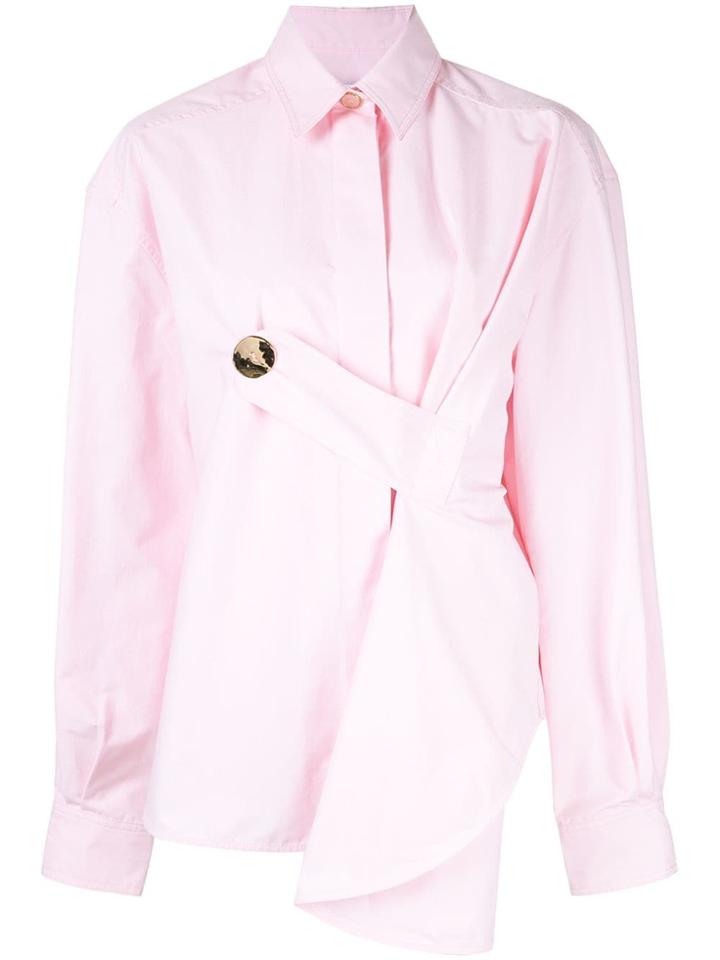 Walk Of Shame Front Button Shirt - Pink