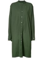 L'equip - Collarless Midi Coat - Women - Cotton/spandex/elastane - M, Green, Cotton/spandex/elastane
