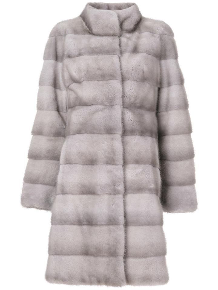 Liska Fur Mid-length Coat - Grey