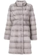 Liska Fur Mid-length Coat - Grey