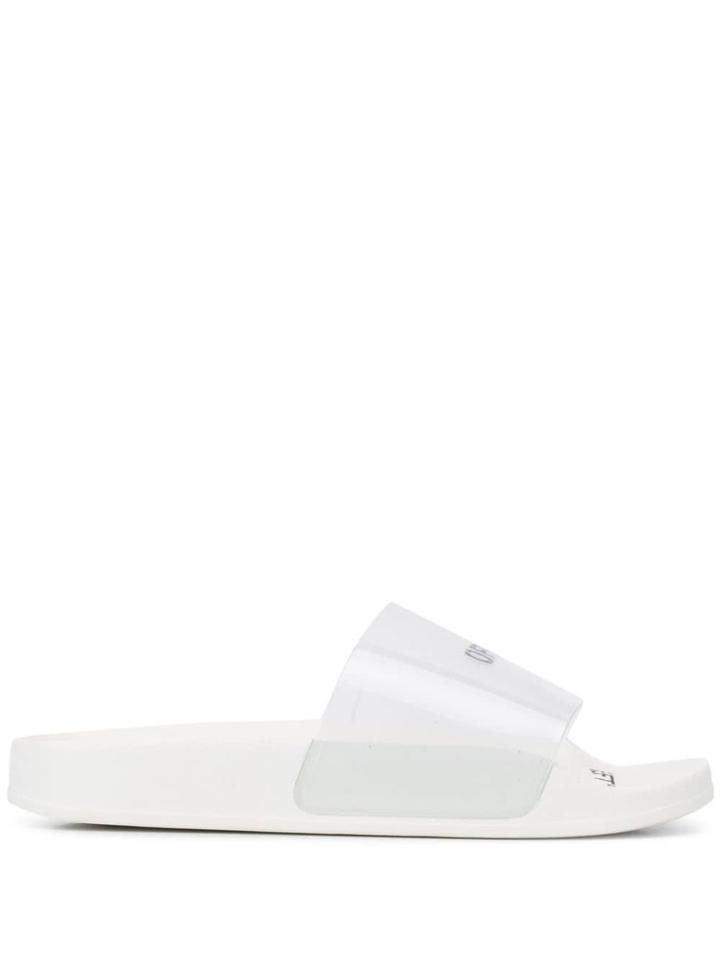 Off-white Transparent Printed Logo Slides