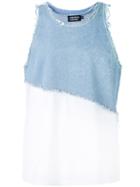 Andrea Crews Frayed Denim Tank, Men's, Size: Small, Blue, Cotton