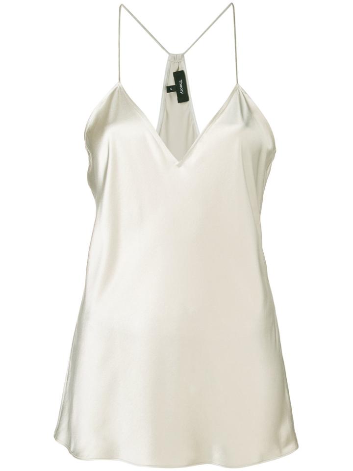 Theory V-neck Slip Top - White