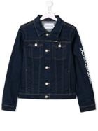 Calvin Klein Kids Teen Logo Denim Jacket - Blue