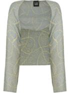 Fernanda Yamamoto Open Front Printed Bolero Jacket