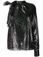 Msgm Sequined One-shoulder Dress - Black