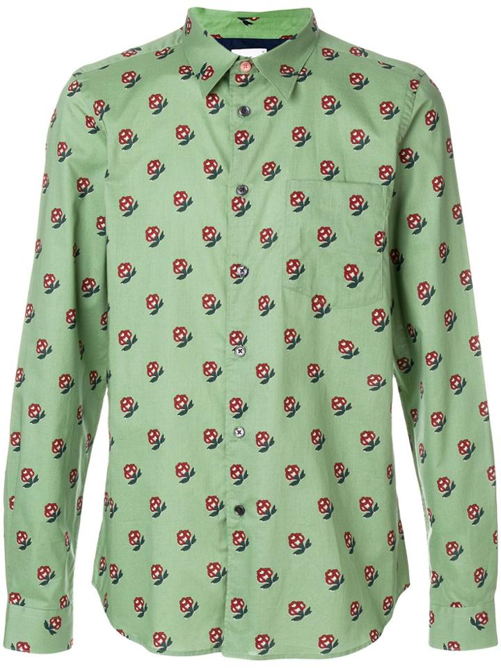 Ps Paul Smith Floral Print Shirt - Green