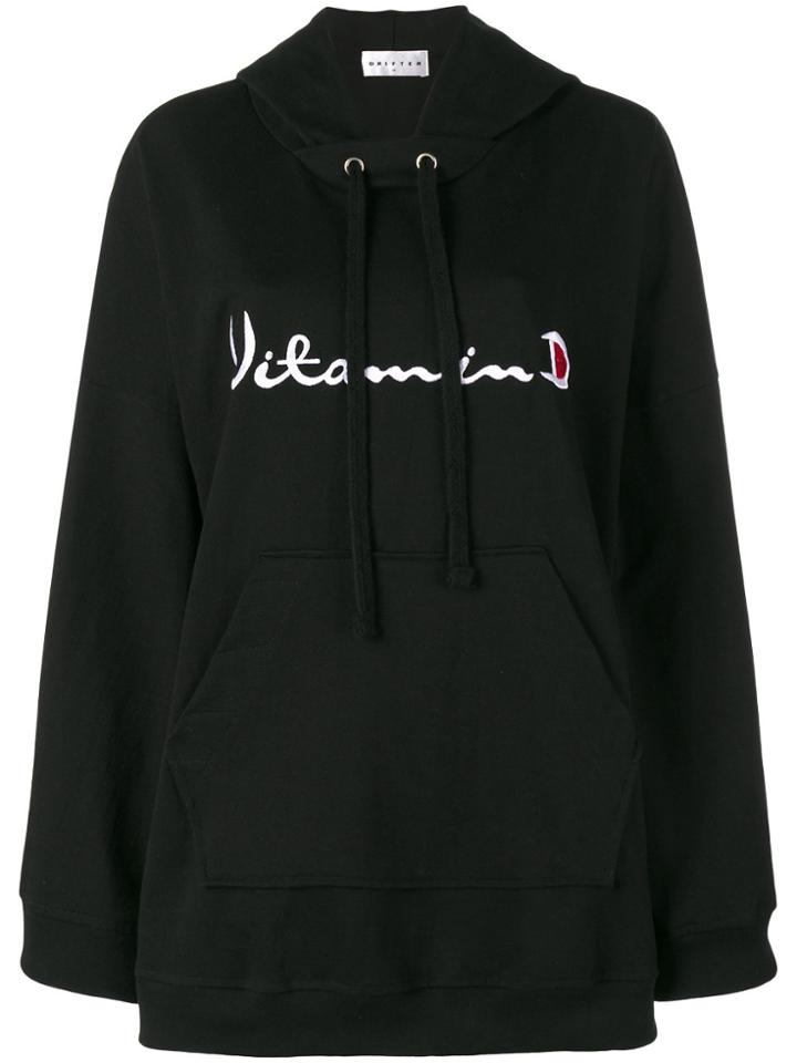 Drifter Ventus Embroidered Hoodie - Black