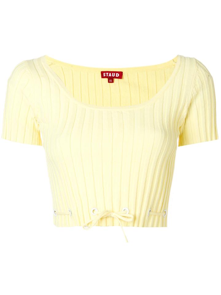 Staud Honeybee Cropped Top - Yellow & Orange