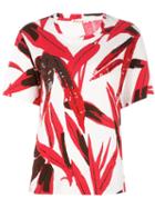 Marni Leaf Print T-shirt, Women's, Size: 38, White, Cotton