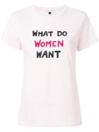 Bella Freud What Do Women Want T-shirt - Pink & Purple