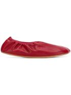 Mm6 Maison Margiela Sculpted Toe Anatomical Ballerinas - Red