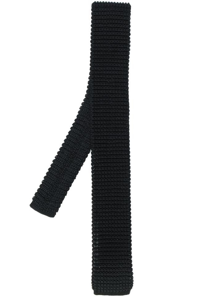 Lanvin Square Tip Tie - Black