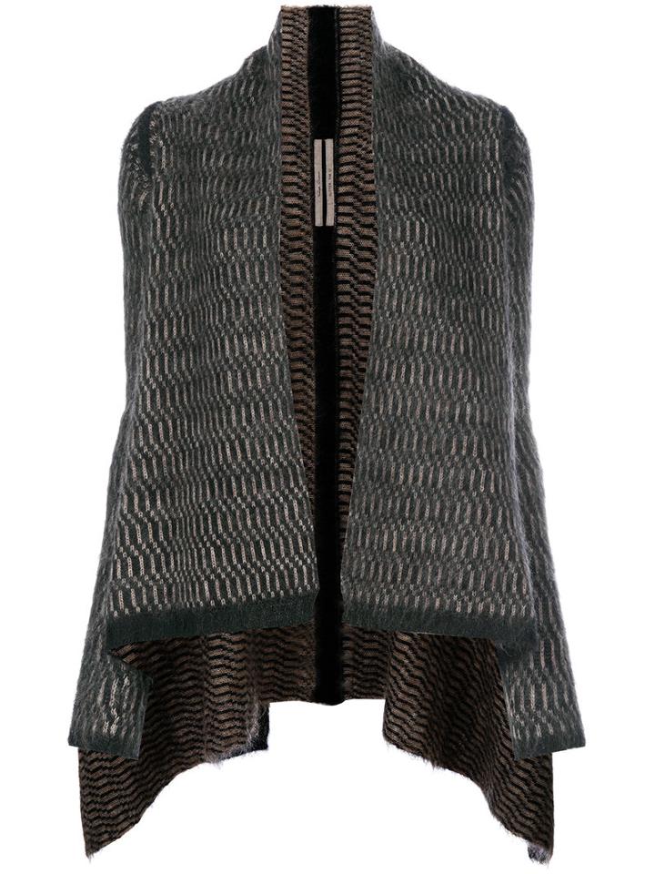 Rick Owens - Wrap Cardigan - Women - Polyamide/merino/kid Mohair - 2, Black, Polyamide/merino/kid Mohair