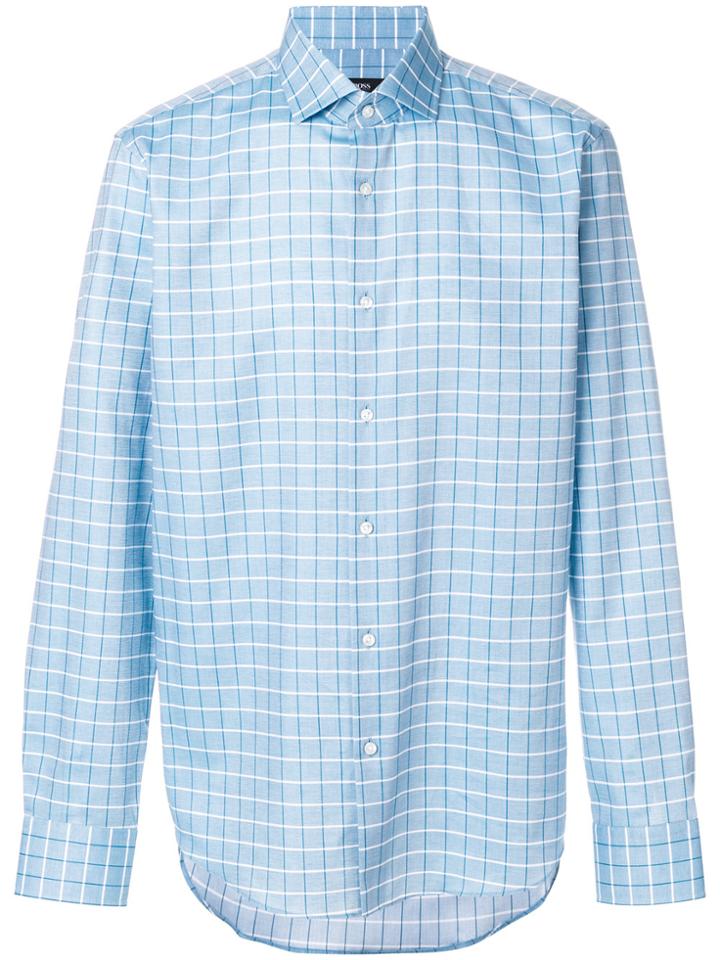 Boss Hugo Boss Checked Shirt - Blue