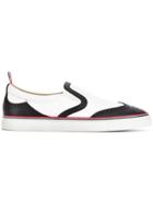 Thom Browne Leather Slip-on Wingtip Trainer - White