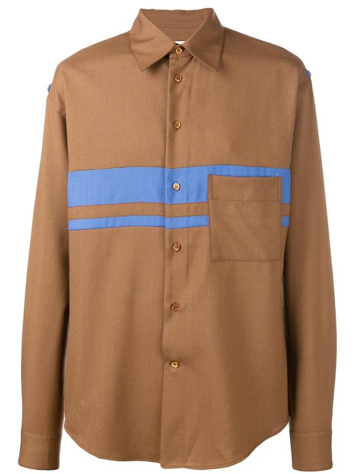 Marni Double Striped Shirt - Brown