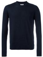 Maison Margiela Elbow Patch Jumper, Men's, Size: Medium, Blue, Linen/flax/wool