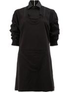 Aganovich Ruched Sleeve Dress - Black