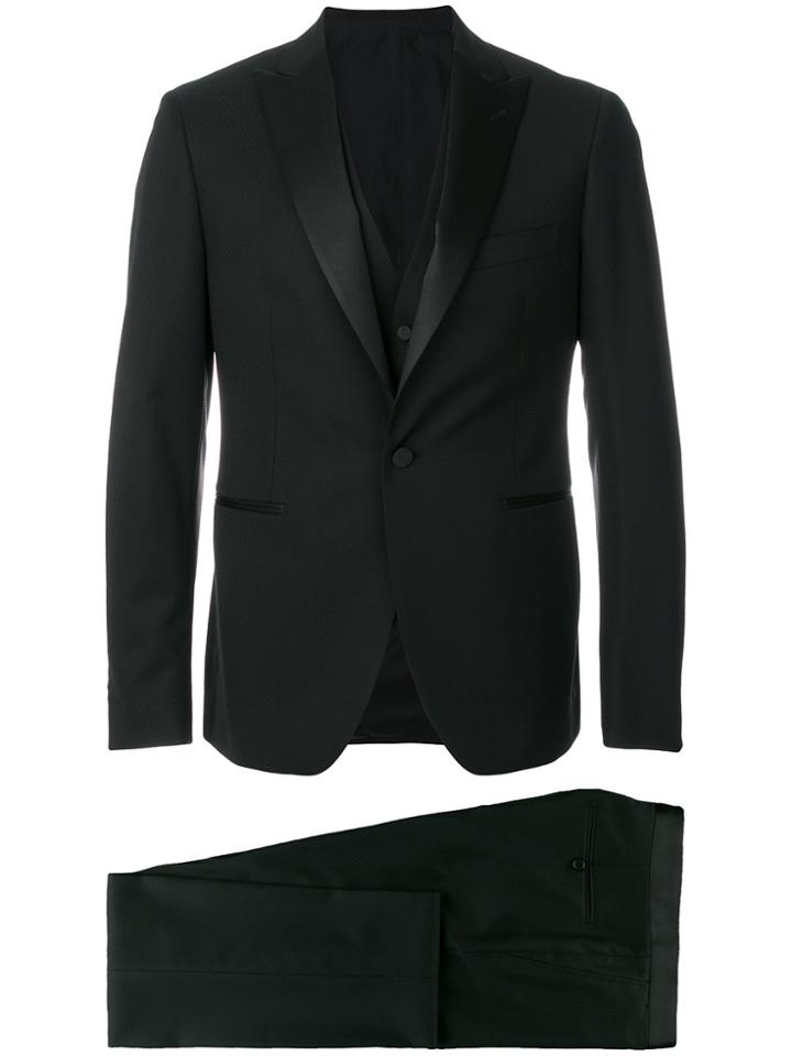 Tagliatore Three Piece Suit - Black