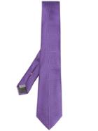 Canali Micro Floral Print Tie - Purple