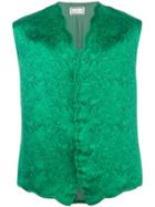 Versace Vintage Floral Print Vest - Green